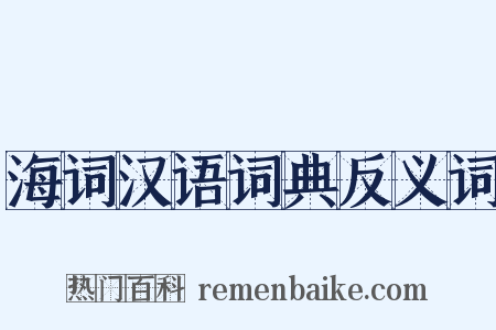 海词汉语词典反义词是什么意思的图片